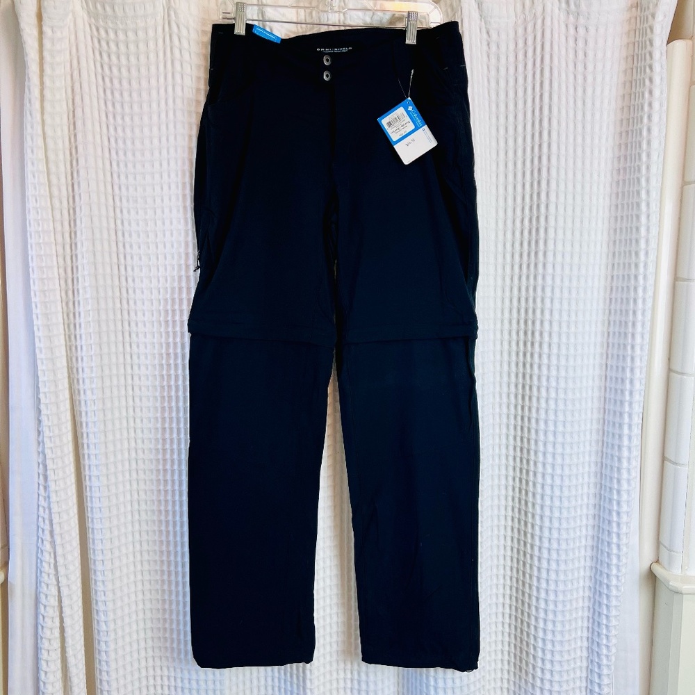 NWT Columbia Black Arrowhead Trail Convertible Stretch Pant Size 14L